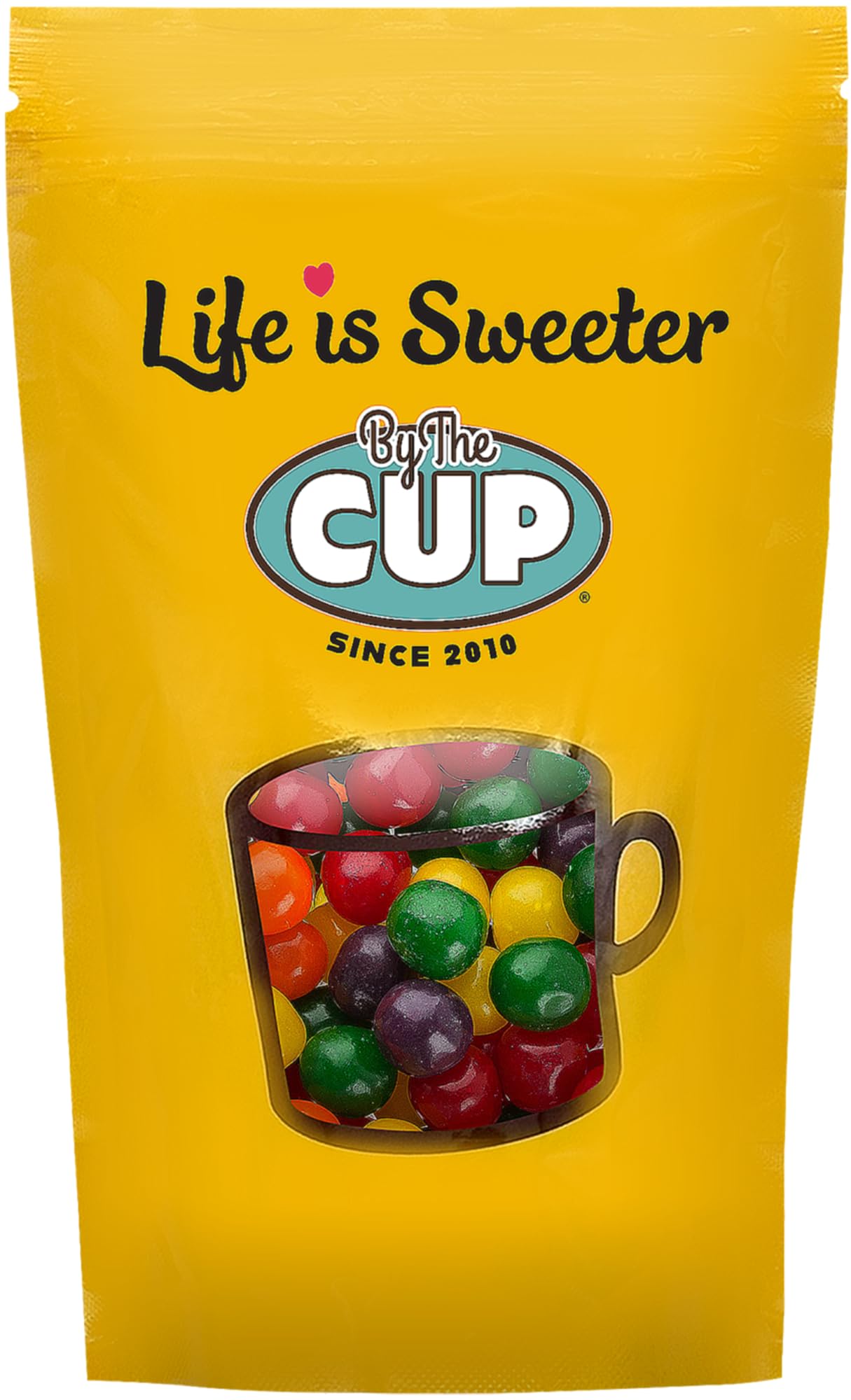 By The Cup Assorted Fruit Sours Chewy Candy - 1 lb Bulk Bag of Tangy & Sweet Candy for Parties, Movie Nights & Office Snacks