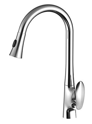 MAHWTF Single Handle Pull-Out Kitchen Sink Faucet - Hot and Cold Water Mixer for Bathroom & Vanity - Perfect for Washing Dishes, Filling Pots & Handwashing