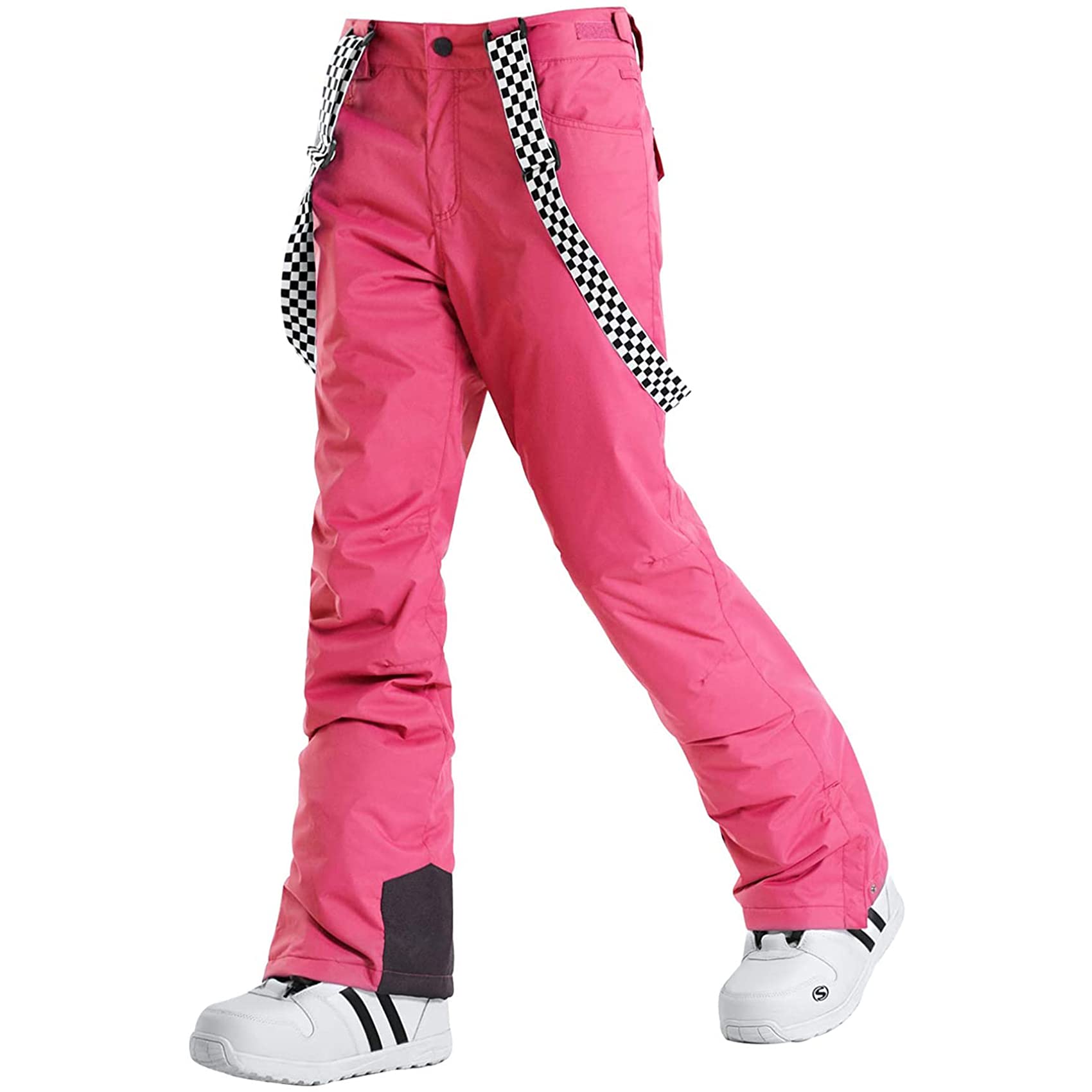 IMPHUT Women's Waterproof Ski Pants - Winter Snowboard Bib Overalls for Skiing, Snowboarding & Hiking | Windproof Insulated Snow Pants for Cold Weather Outdoor Activities