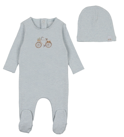 BEE & DEE Vintage Baby Footie Pajamas with Beanie - Soft Cotton One-Piece Sleepwear for Boys & Girls (3-12 Months) - Perfect for Winter Nights, Photo Shoots & Cozy Family Time