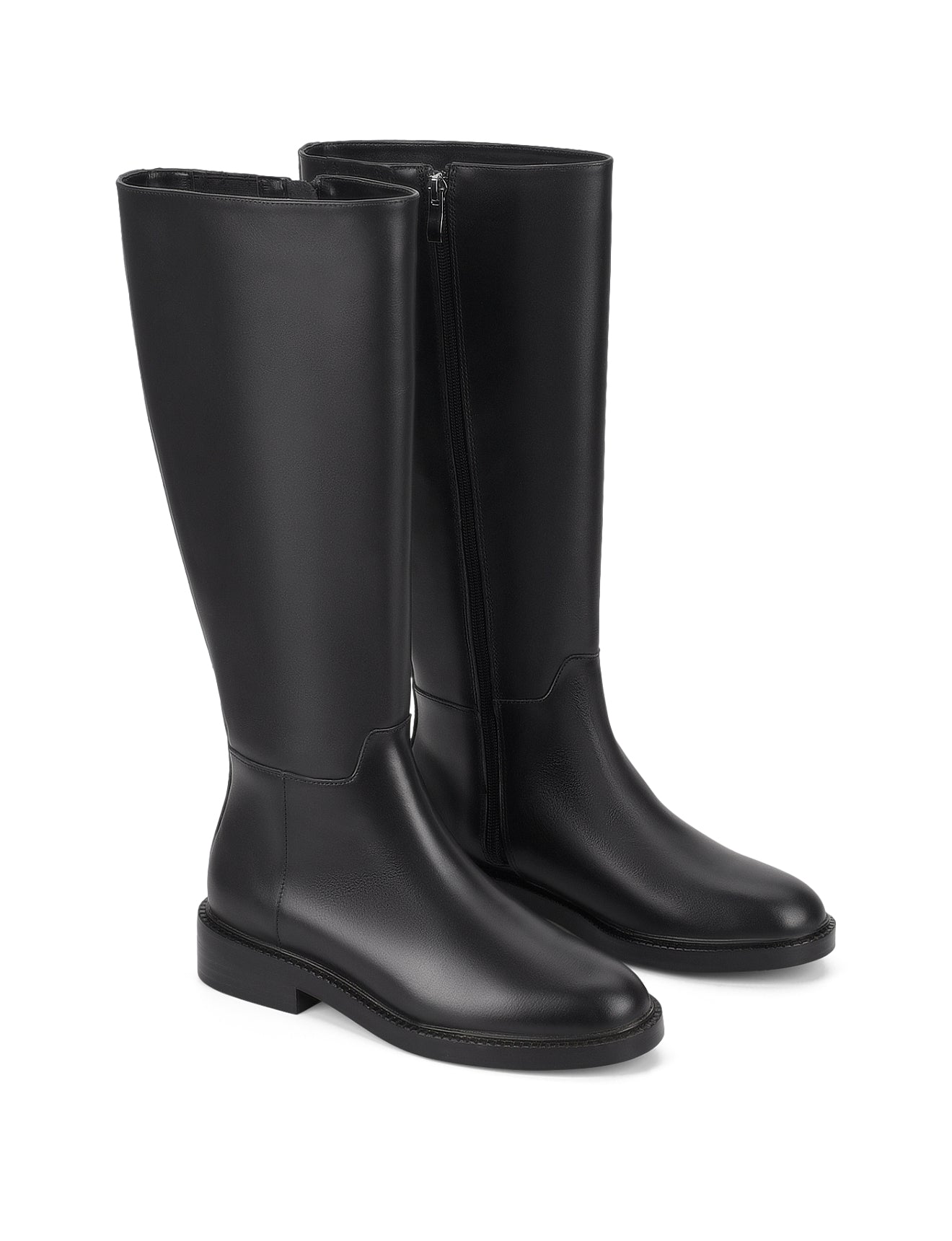 Premium Black Leather Cavalry Riding Boots for Equestrian & Horseback Riding - Durable & Stylish for Western, English & Outdoor Activities