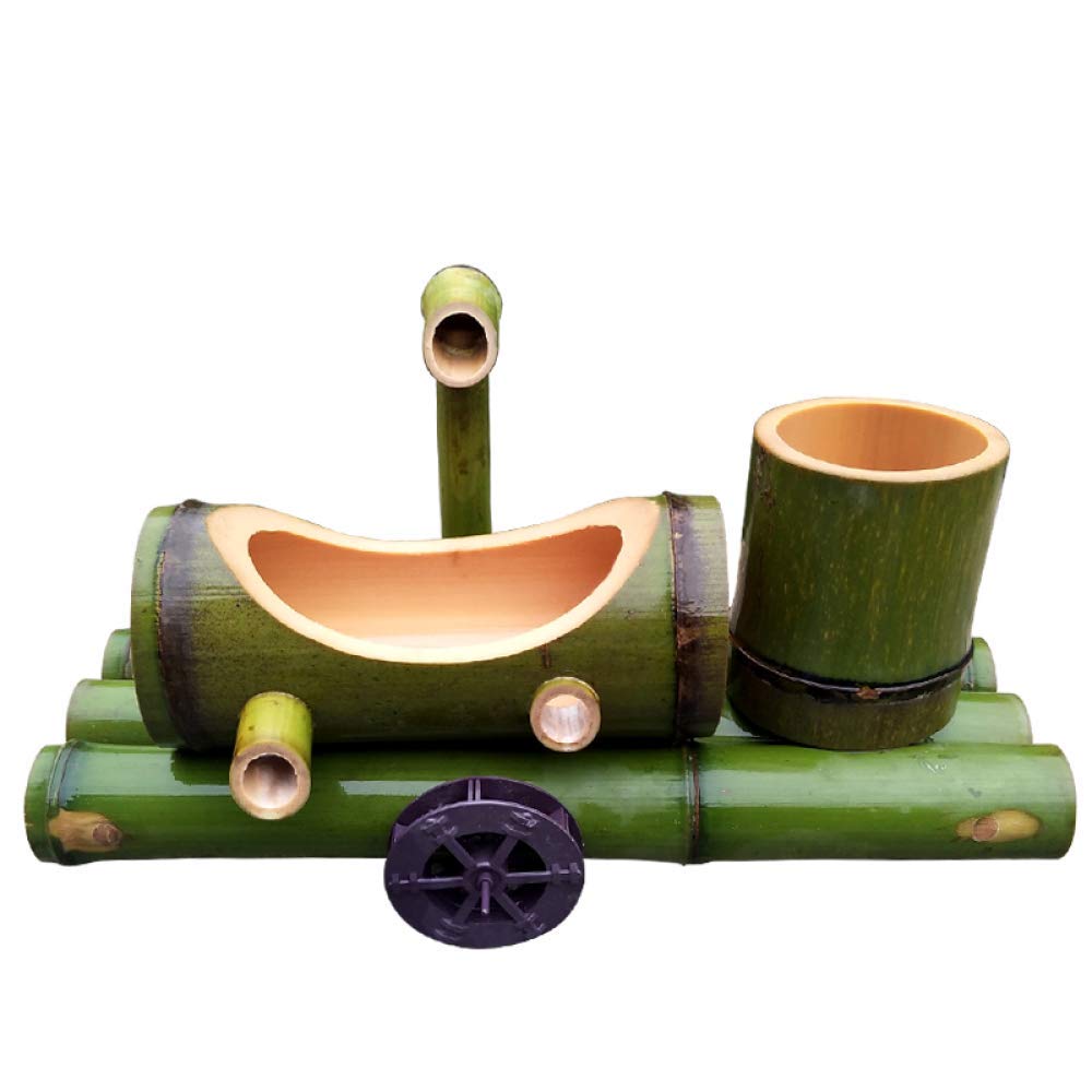 SLRMKK Bamboo Fountain Kit with Water Pump - 40cm Decorative Water Spout for Garden, Home & Outdoor Decor | Perfect for Zen Gardens, Patio Water Features & Relaxing Backyard Ambience