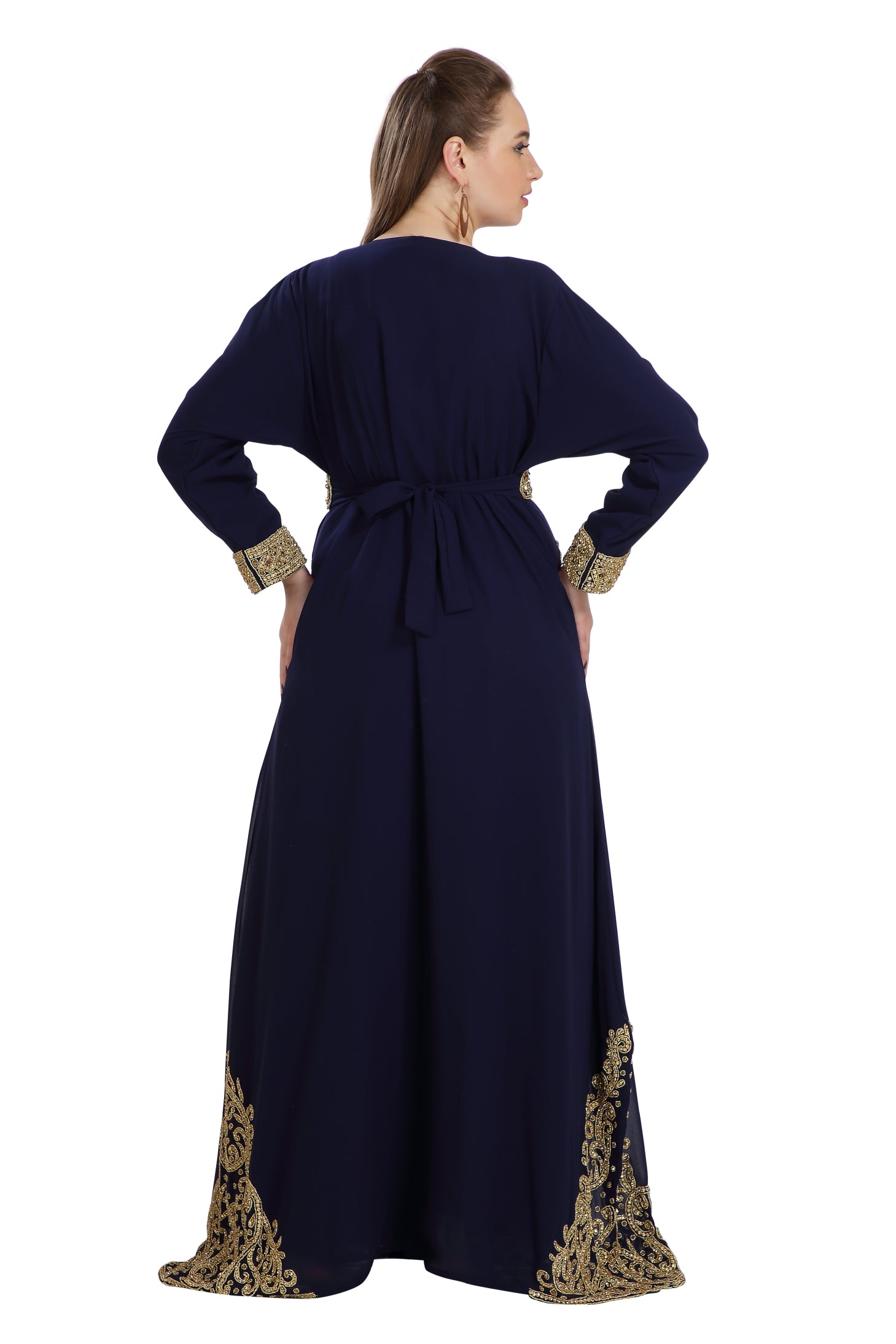 Luxury Jalabiya Gown - Elegant Kaftan Dress for Women | Boho Chic Maxi Dress for Beach, Wedding & Special Occasions