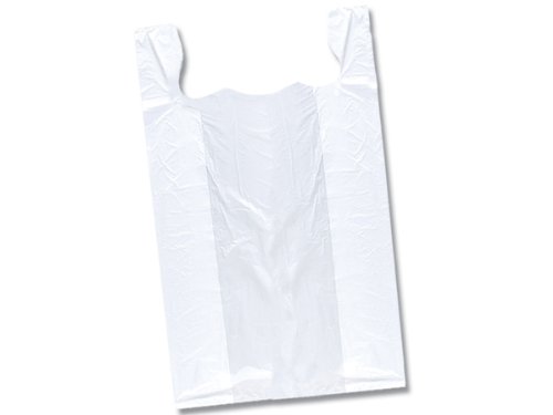 Extra Large White T-Shirt Bags 20x10x30 Inches - .75 Mil Thick (Pack of 200) - Perfect for Retail Stores, Grocery Shopping & Bulk Packaging