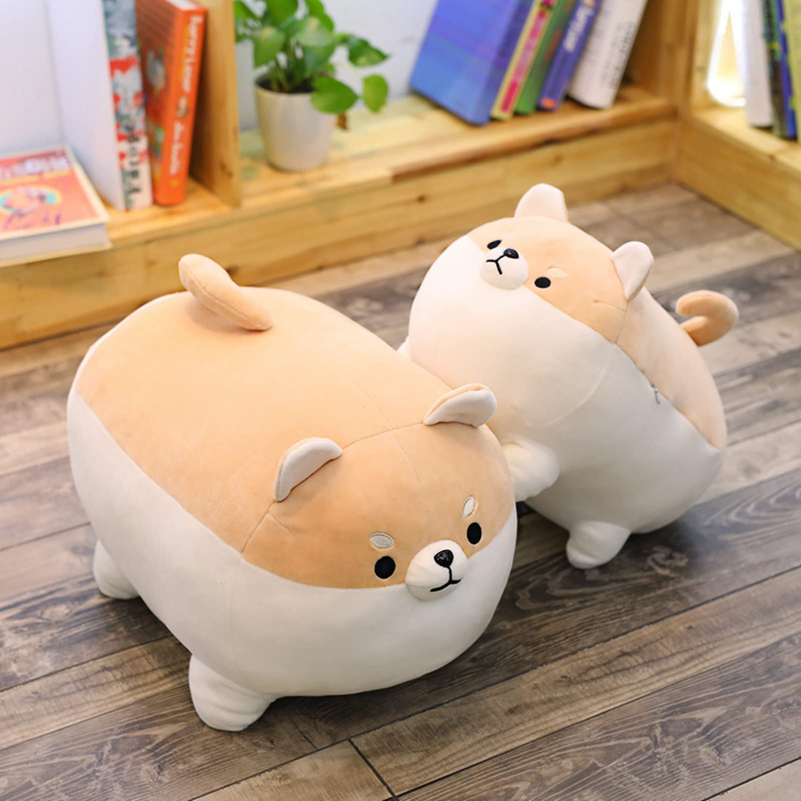 **40cm Soft Shiba Inu Plush Pillow - Cute Brown Stuffed Animal Dog Toy, Cozy Corgi Pillow for Kids, Boys & Girls - Perfect Birthday Gift for Home, Nursery & Travel**