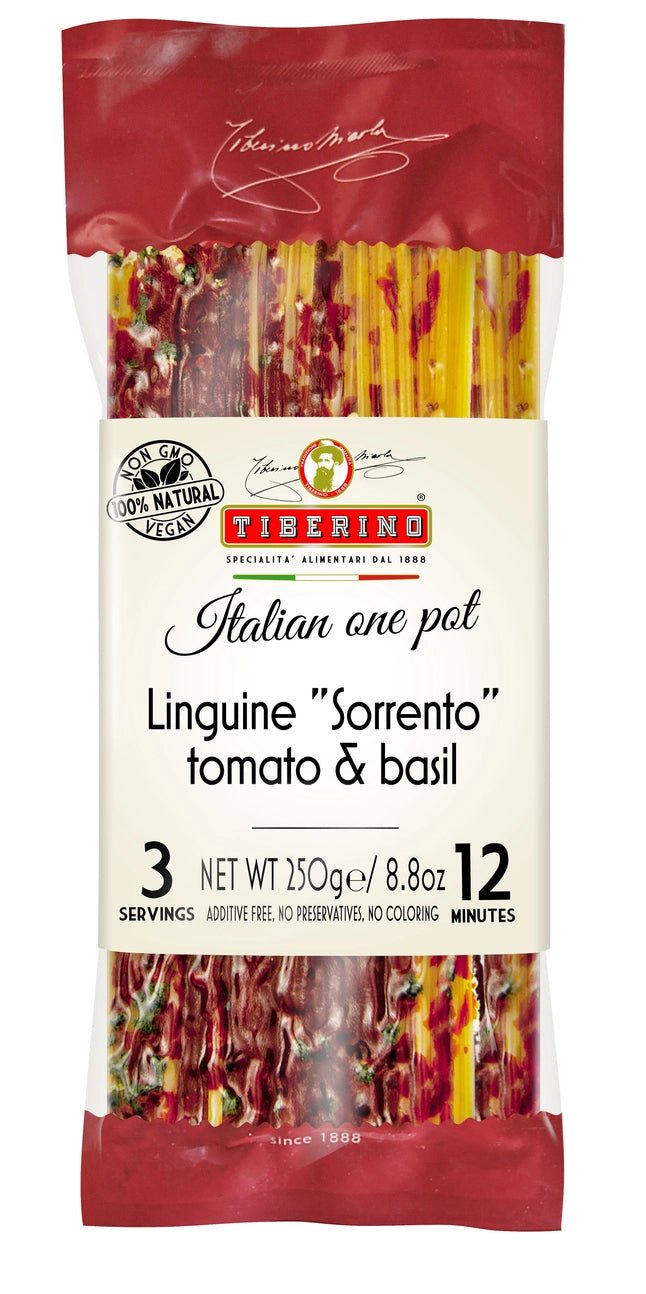 Authentic Linguine Sorrento Pasta with Tomato & Basil Sauce | Italian Imported Pasta for Gourmet Cooking | Perfect for Family Dinners & Italian-Themed Parties