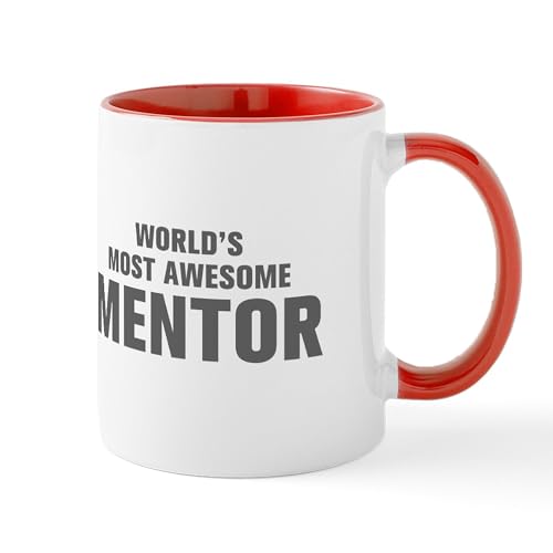 White/Red Inside - WORLDS MOST AWESOME Mentor Akz Gray 500 Mugs