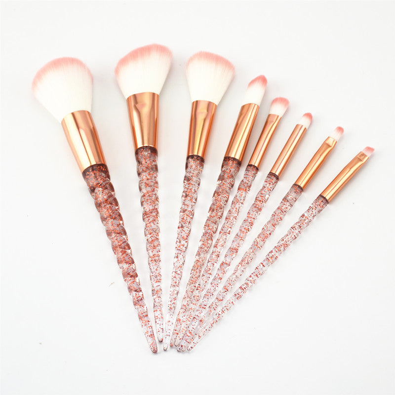 8-Piece Professional Makeup Brush Set for Foundation, Blending, and Eyeshadow - Perfect for Everyday Makeup and Travel
