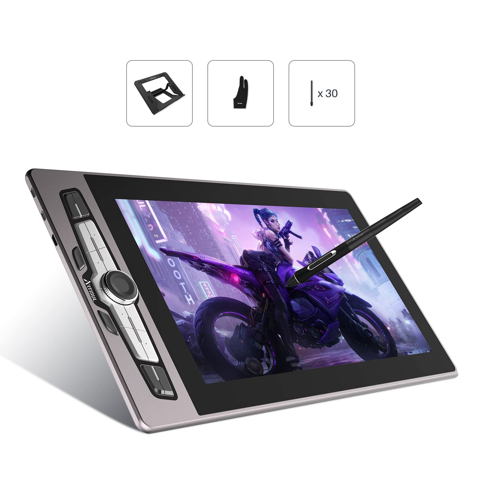 Artisul SP1603 15.6 Inch Full-Laminated Drawing Tablet with Screen - 8192 Pressure Sensitivity, 128% sRGB - Digital Art Pen Display Monitor for Windows, macOS & Android - Perfect for Digital Painting, Illustration & Graphic Design