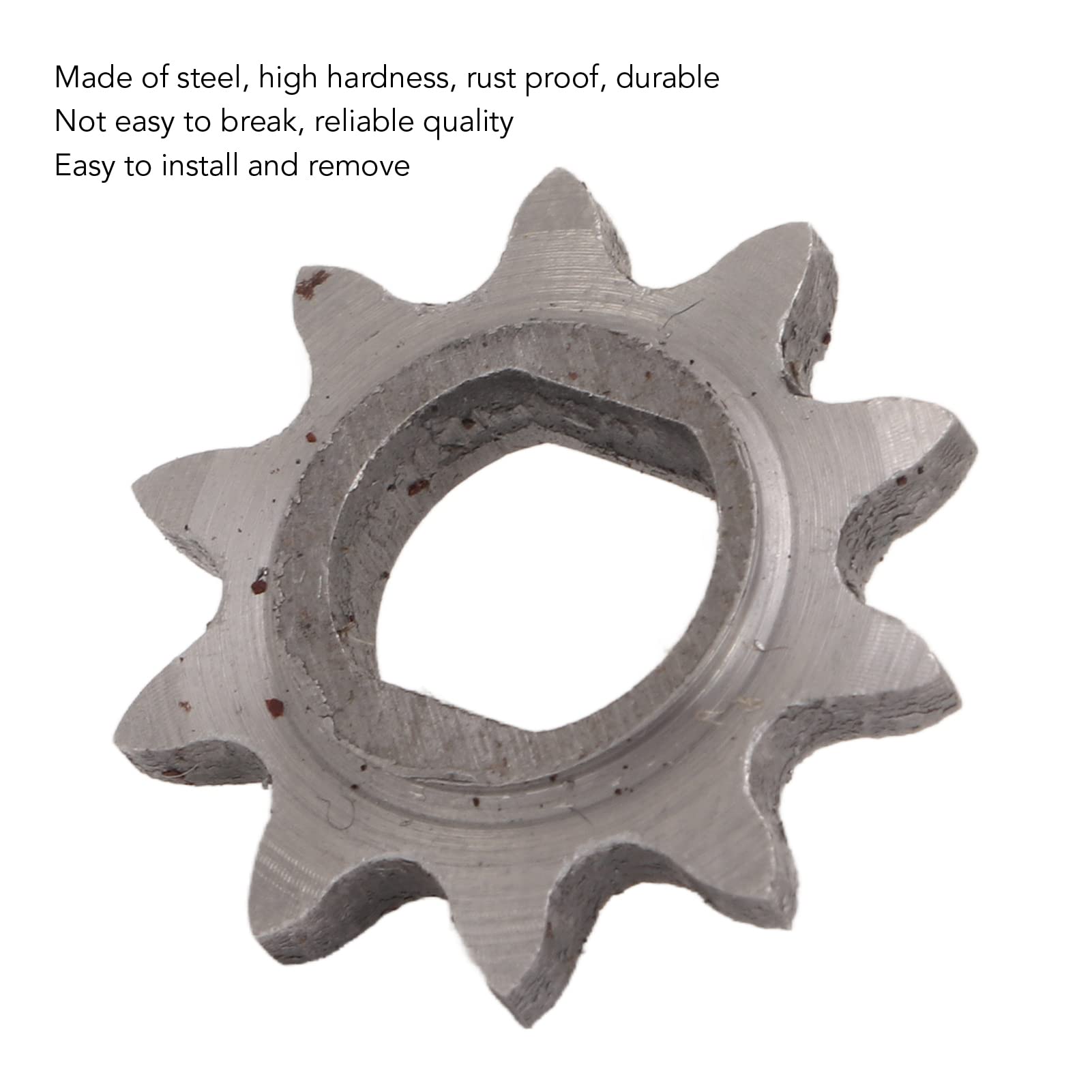 10T 25H Motor Sprocket with H Hole - High Hardness Steel Pinion Gear for Stable Performance | Perfect for Electric Motors, Conveyor Systems & Industrial Machinery