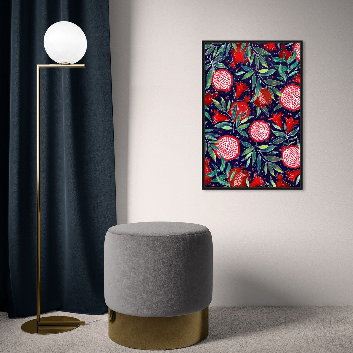 Blooming Tropical Flowers Framed Canvas Wall Art - White Cabin & Lodge Decor for Kitchen, Living Room, Bedroom | Nature-Inspired Home Decor & Gift Idea