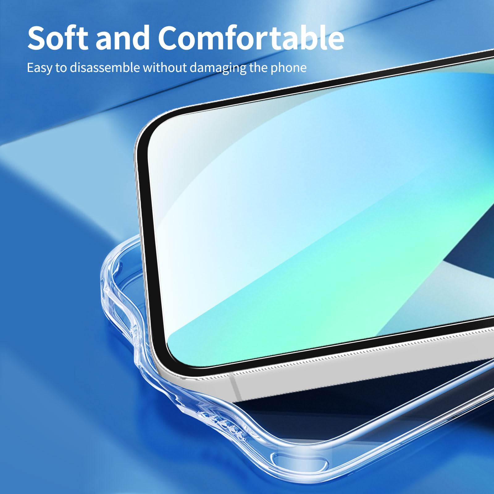 Ultra Clear iPhone 13 Mini Case (5.4 Inch) with 2 Pack Tempered Glass Screen Protectors - Soft TPU Gel Silicone Protective Cover for iPhone 13 Mini - Perfect for Everyday Use, Work & Travel Protection