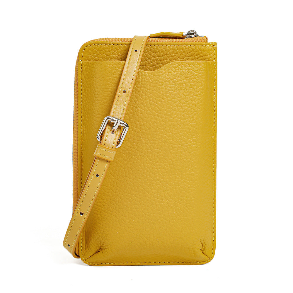 Genuine Leather Crossbody Phone Bag for Women & Men - Stylish Shoulder Purse for iPhone, Samsung, Travel & Everyday Use