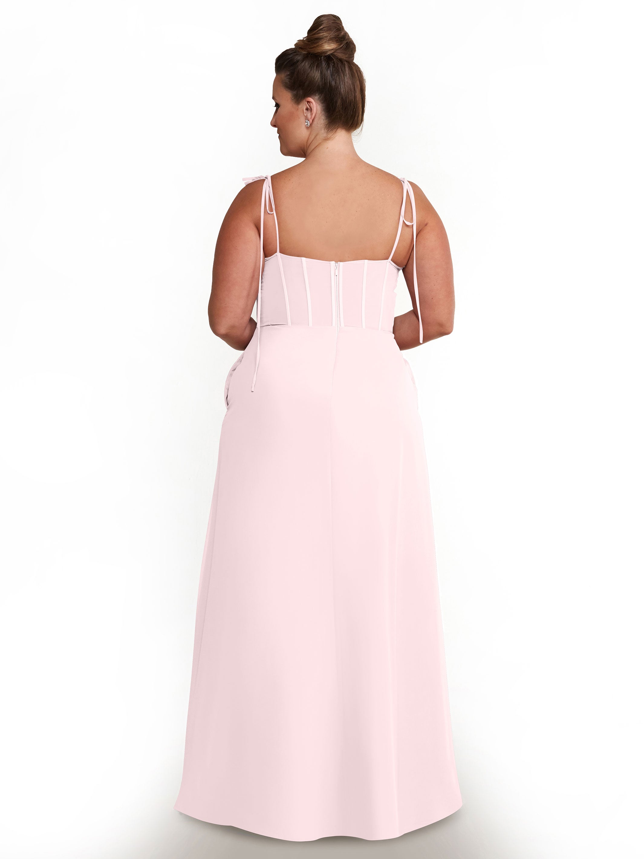 Elegant 80144 Chiffon A-Line Bridesmaid Dress with V-Neck & Spaghetti Straps - Perfect for Weddings, Formal Events & Special Occasions