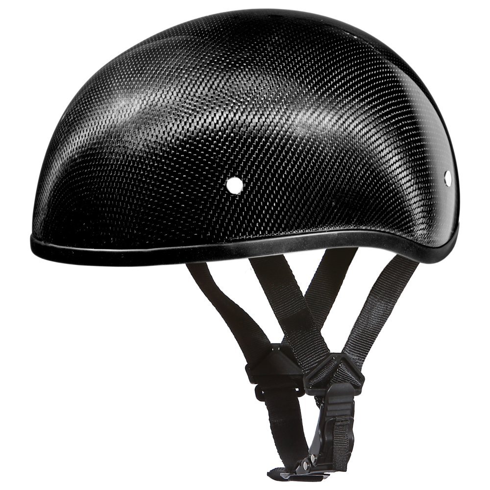 **DOT Approved Daytona Helmets Half Skull Cap Motorcycle Helmet - Carbon Fiber, Lightweight & Durable for Safe Riding | Sleek Design, Comfortable Fit | Ideal for Cruiser, Street & Commuter Bikes**
