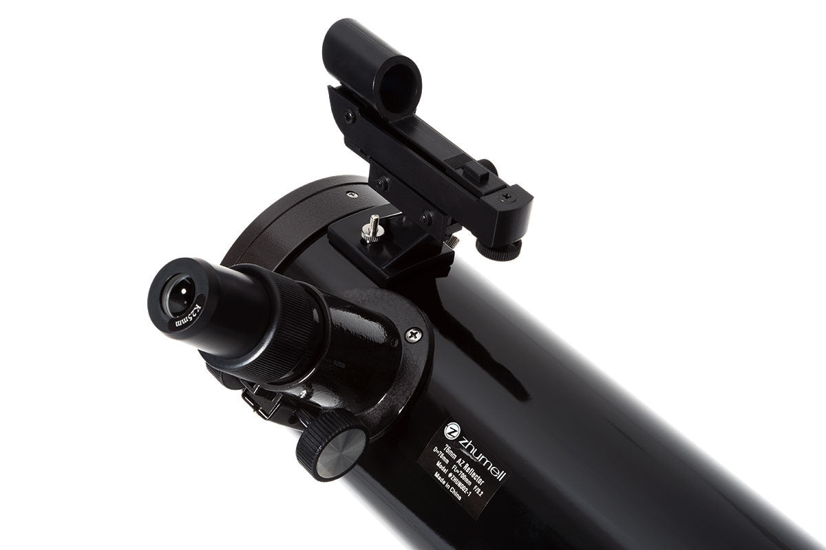 Zhumell 76mm AZ Reflector Telescope for Beginners - Portable Astronomy Telescope with Adjustable Tripod | Perfect for Stargazing, Moon Watching & Outdoor Exploration (Model ZHUN002)