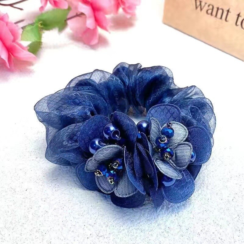 Elegant Women's Crystal Embellished Fabric & Leather Hair Band - Perfect for Weddings, Parties, and Everyday Fashion Accessories