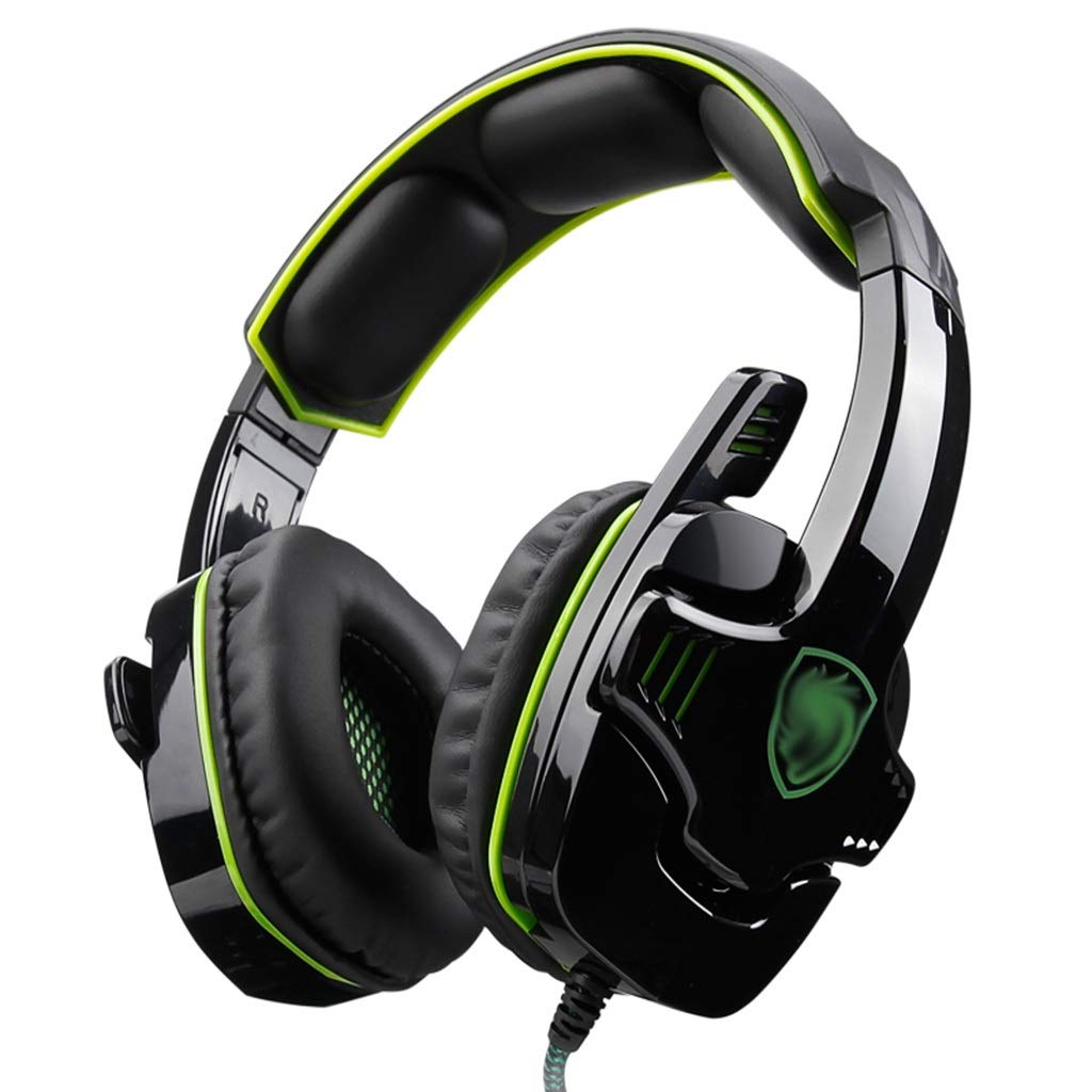 Best 3.5mm Gaming Headset with Mic for PC, PS4, Xbox One, Nintendo Switch, Laptop & Mac - Over-Ear Headphones with Flexible Microphone, Volume Control & Sweat-Resistant Design - Perfect for Online Gaming, Streaming & Esports