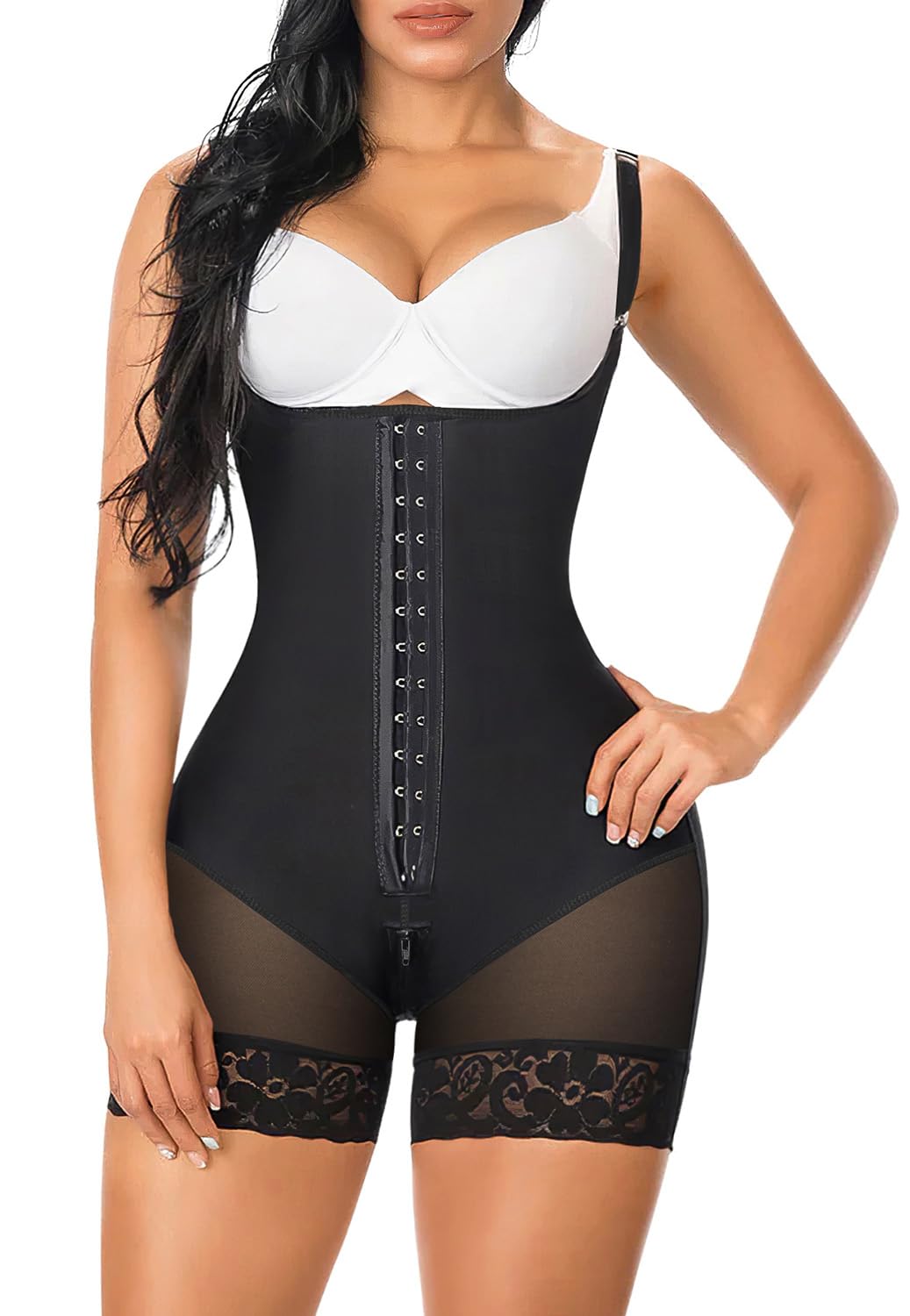 YIANNA Colombian Shapewear for Women - Post Surgery Compression Garment with Tummy Control & Zipper Crotch - Slimming Body Shaper for Everyday Wear, Special Occasions & Recovery