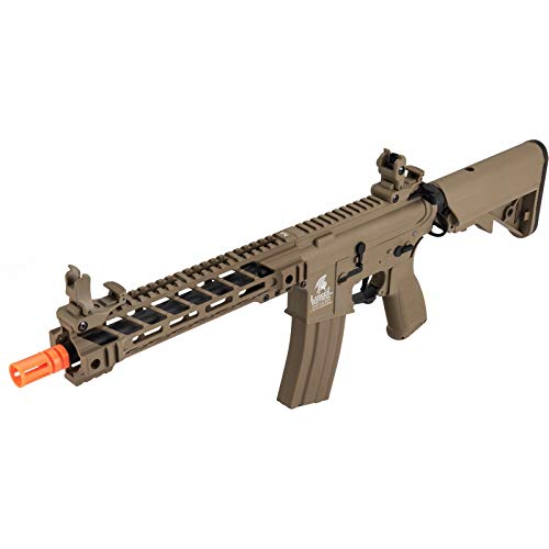 Lancer Tactical Enforcer Hybrid Gen 2 Battle Hawk Airsoft AEG Rifle - High FPS 395 | Tan Color | for Outdoor Skirmishes & Tactical Training