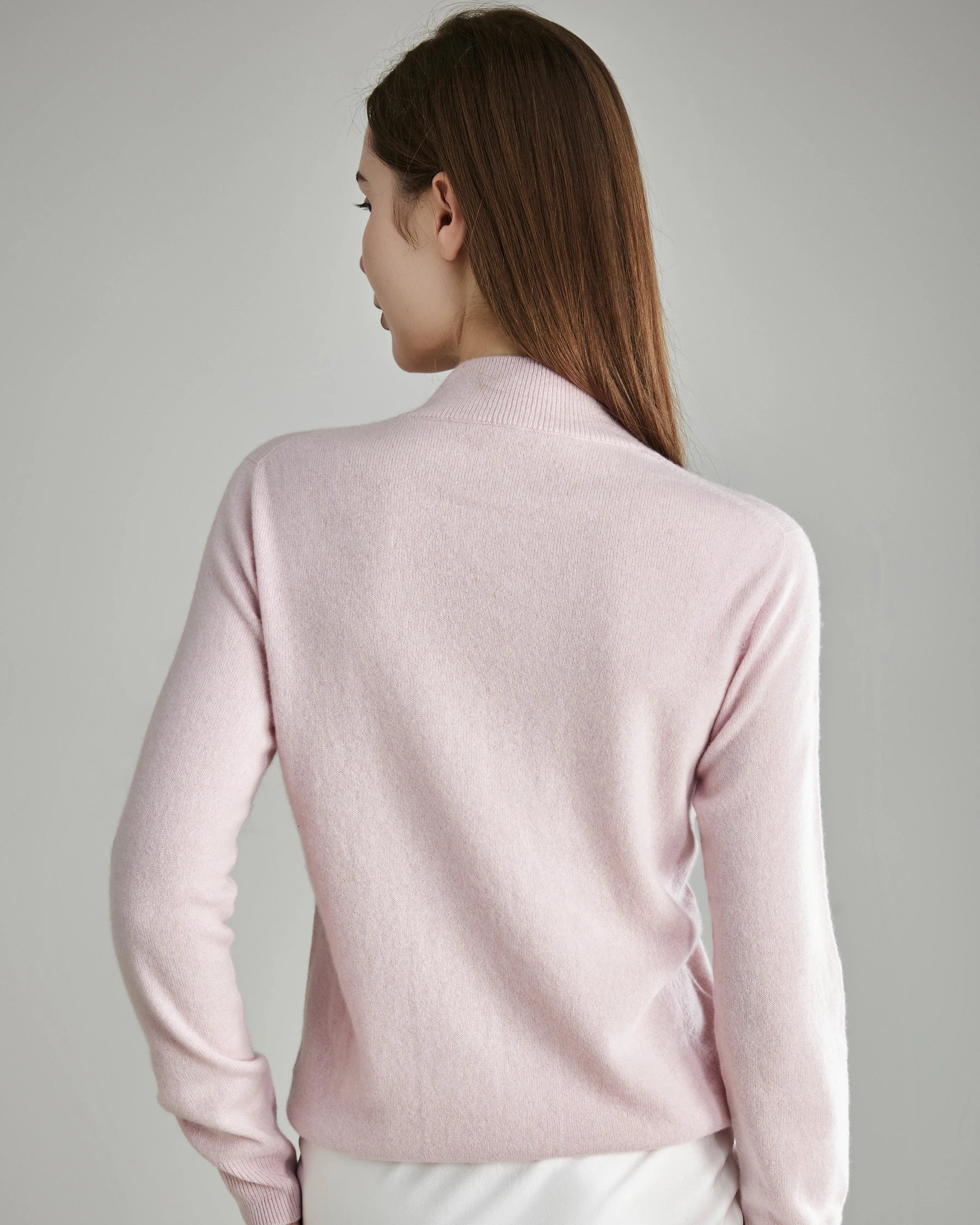 Luxury Cashmere Mock Neck Sweater for Women - Soft & Warm Winter Pullover - Perfect for Office, Travel & Casual Outfits
