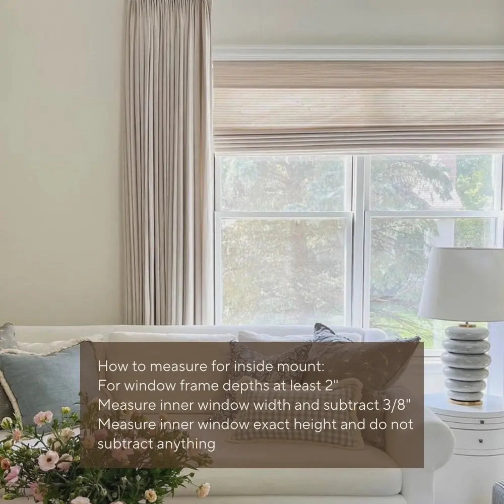 Natural Bamboo Woven Paper Window Shade - Marble White | Eco-Friendly Roman Blinds for Living Room & Bedroom Decor