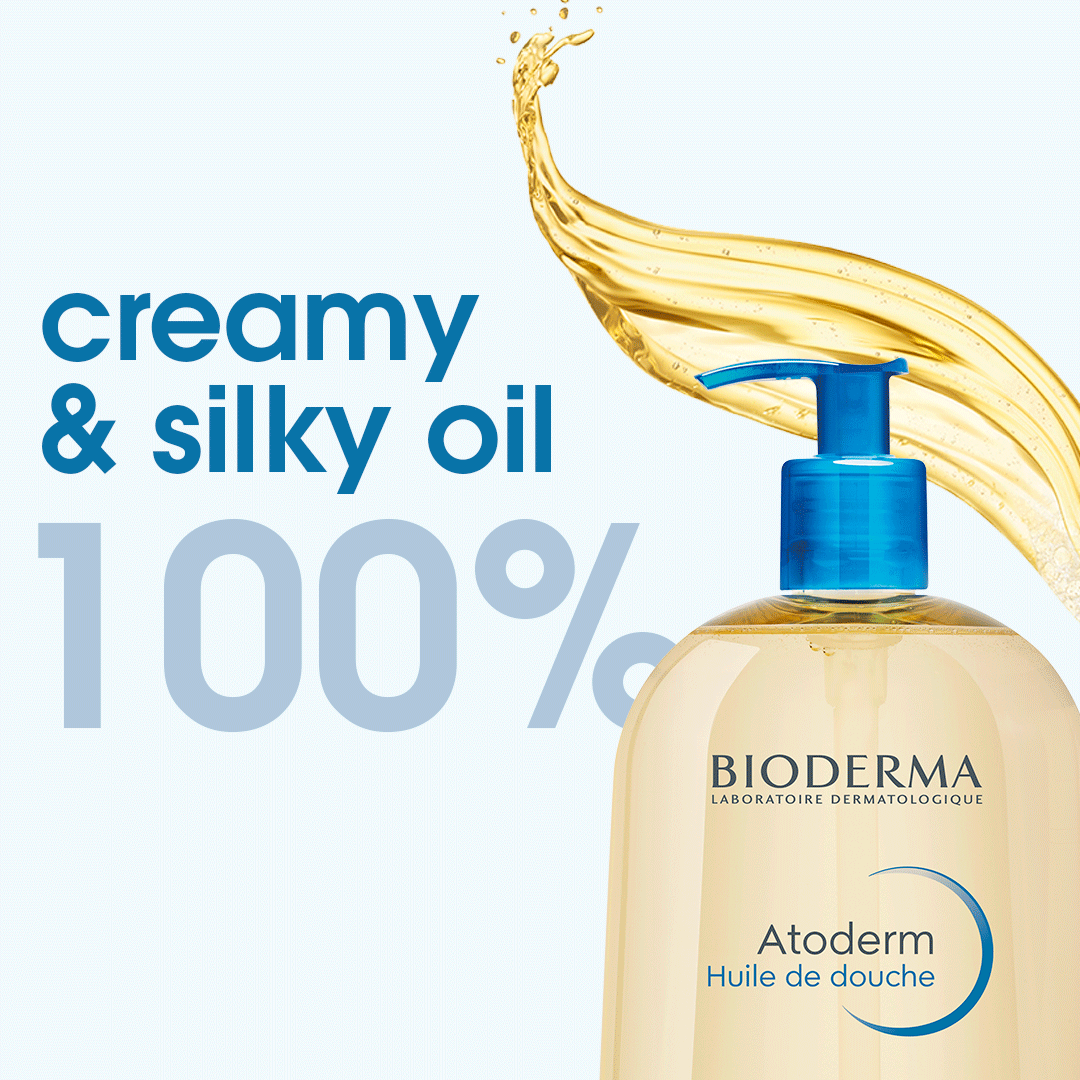 Bioderma Atoderm Shower Oil for Dry & Sensitive Skin - Hydrating & Soothing Cleanser for Face & Body - Perfect for Daily Shower & Skincare Routine