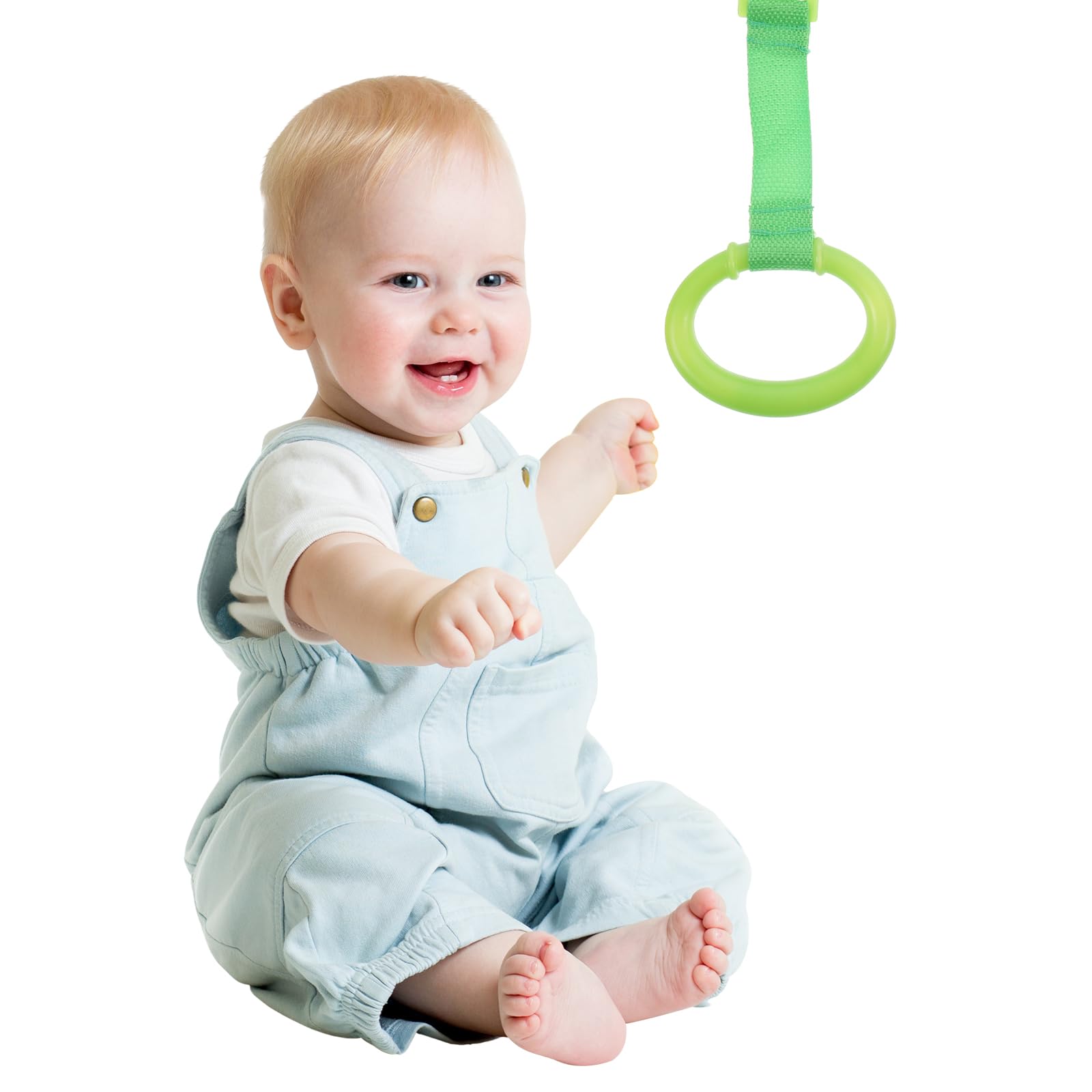 Baby Playpen with 4 Hanging Rings - Newborn Crib Toy & Walking Assistant for Safe Playtime | Perfect for Nursery, Bedside, and Playroom Use