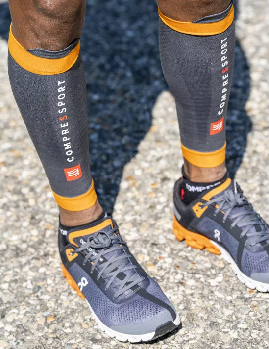 Compressport Unisex R2 3.0 Running Socks - Magnet/Autumn Glory - Performance Athletic Socks for Marathon, Trail Running & Workouts