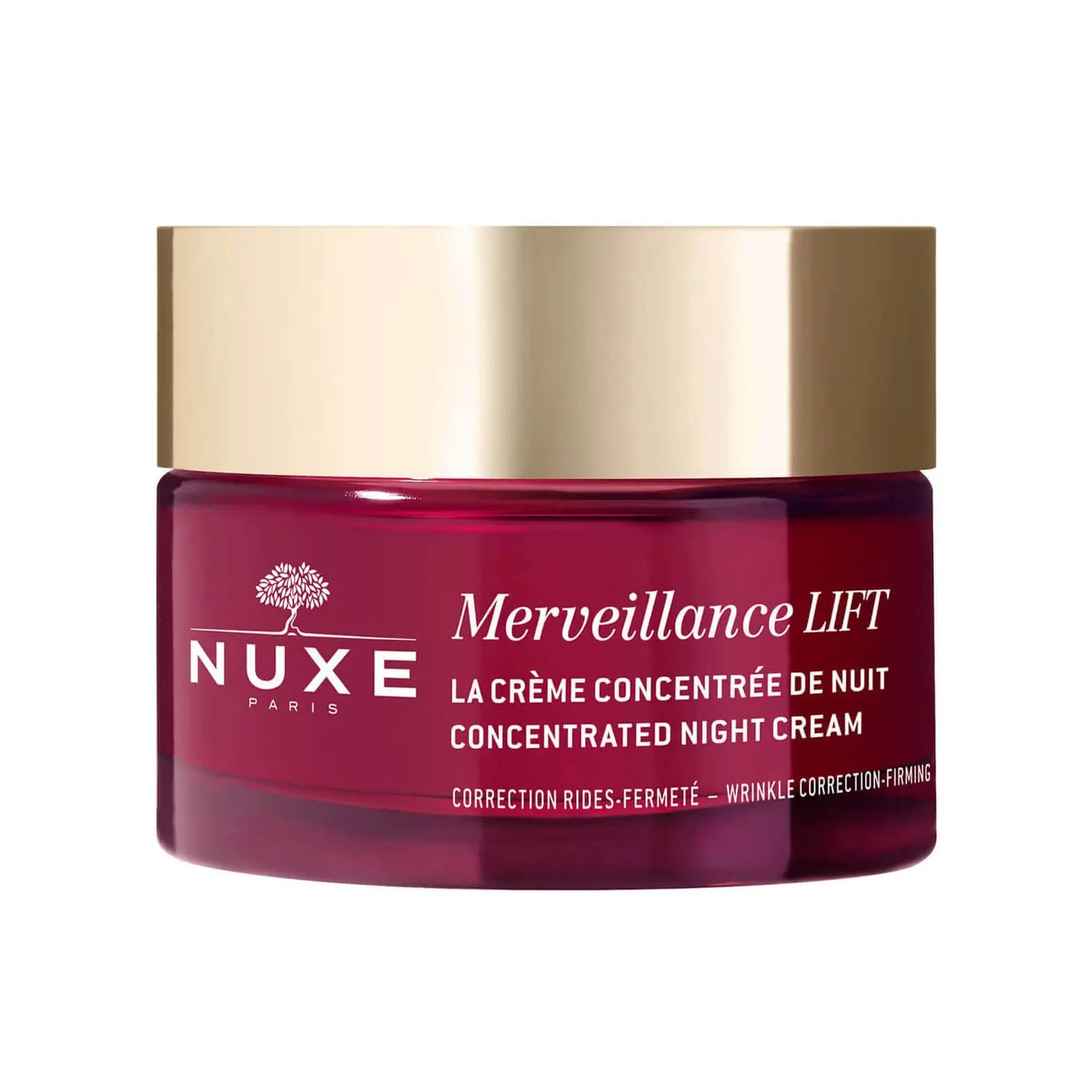 Nuxe Merveillance Lift Concentrated Night Cream 50ml - Anti-Aging Face Moisturizer for Wrinkles & Firming - Perfect for Nighttime Skincare Routine