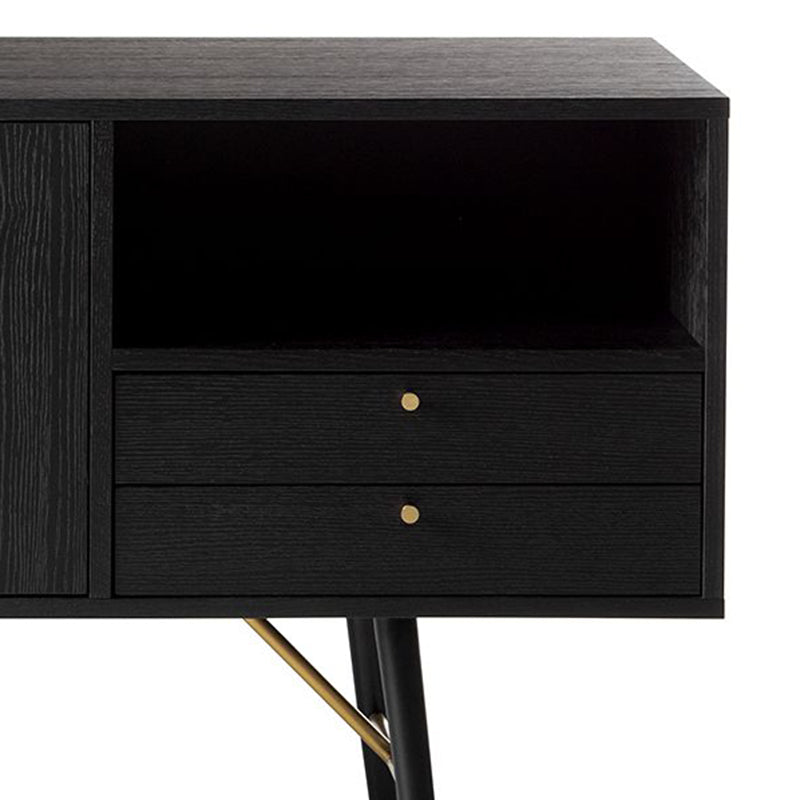 LUXE Modern Sideboard 150cm - Black Wooden Buffet Cabinet for Dining Room, Living Room & Entryway Storage | Stylish & Functional Home Furniture