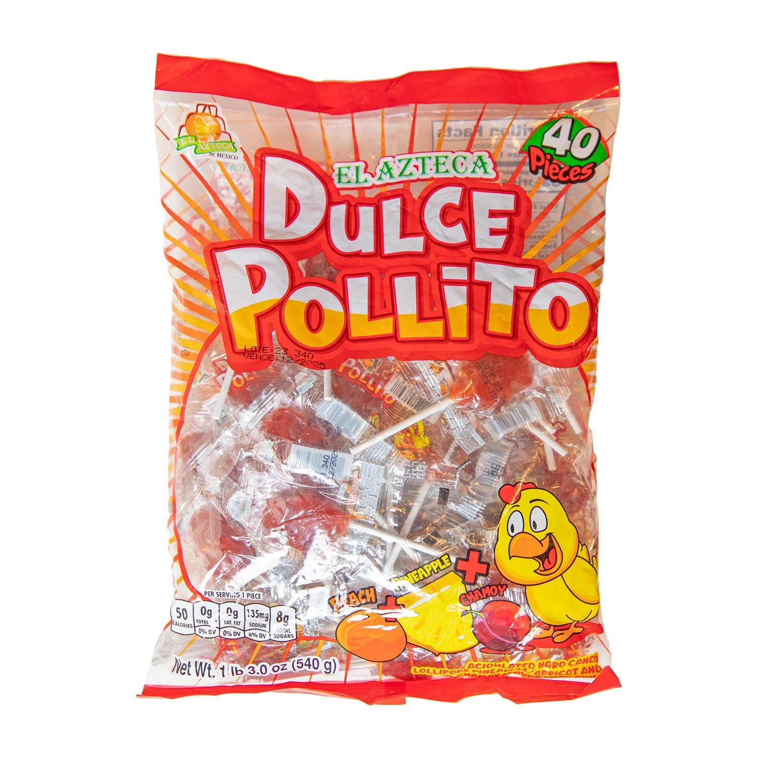 Azteca Pollito Mexican Candy | 40 Count Bag of Assorted Flavors - Perfect for Parties, Gifts & Snacking