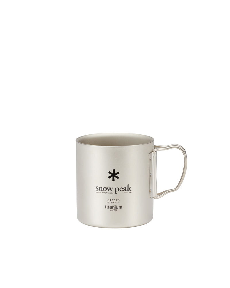 Double-Walled Titanium 600ml Camping Mug - Lightweight, Durable & Insulated for Hot & Cold Drinks - Perfect for Hiking, Travel & Outdoor Adventures