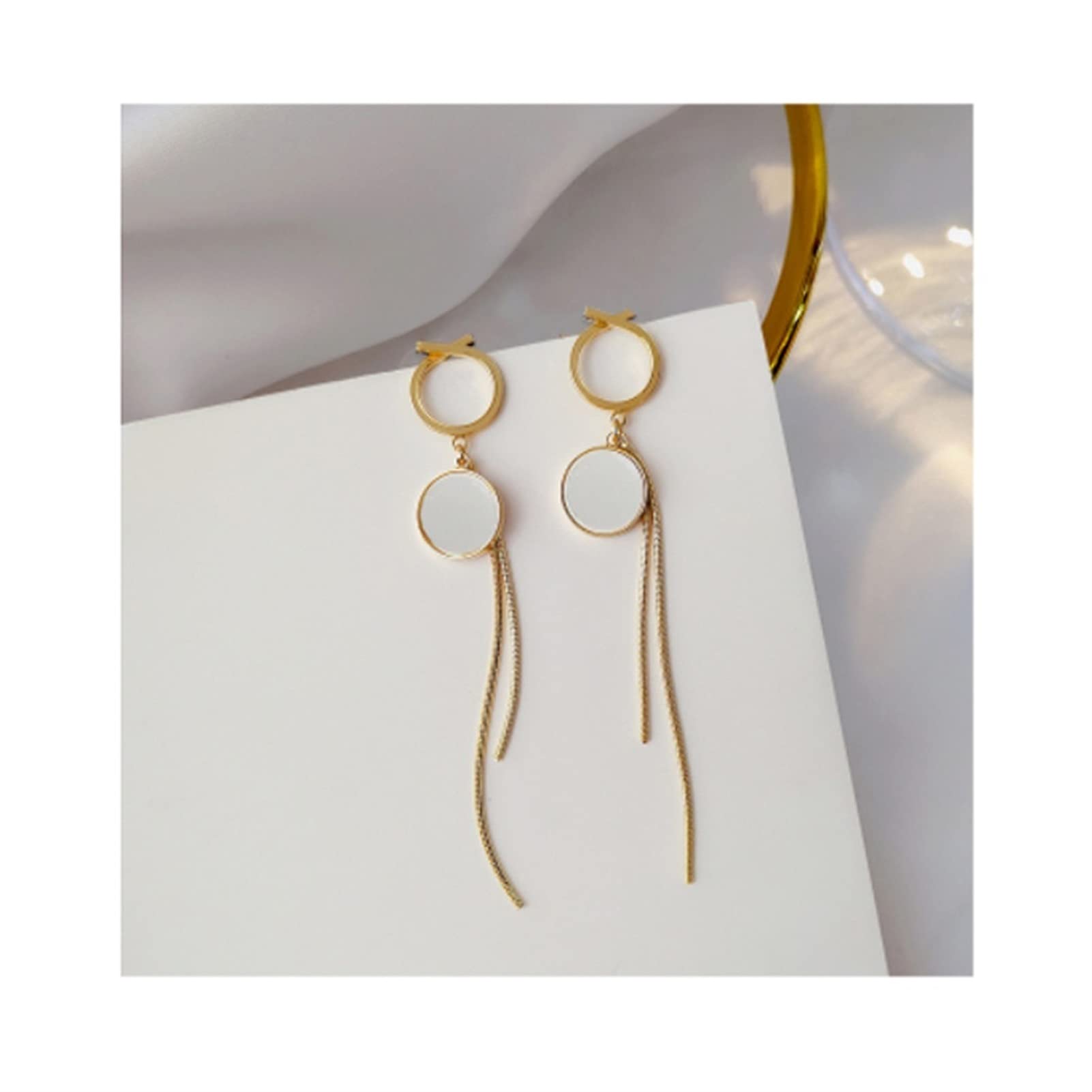 FEANG Fashion Drop Dangle Earrings for Women - Tassel Earrings with Stud Design, Elegant Christmas Jewelry Gifts for Teen Girls and Women (Color C8) | Perfect for Holiday Parties, Date Nights and Special Occasions