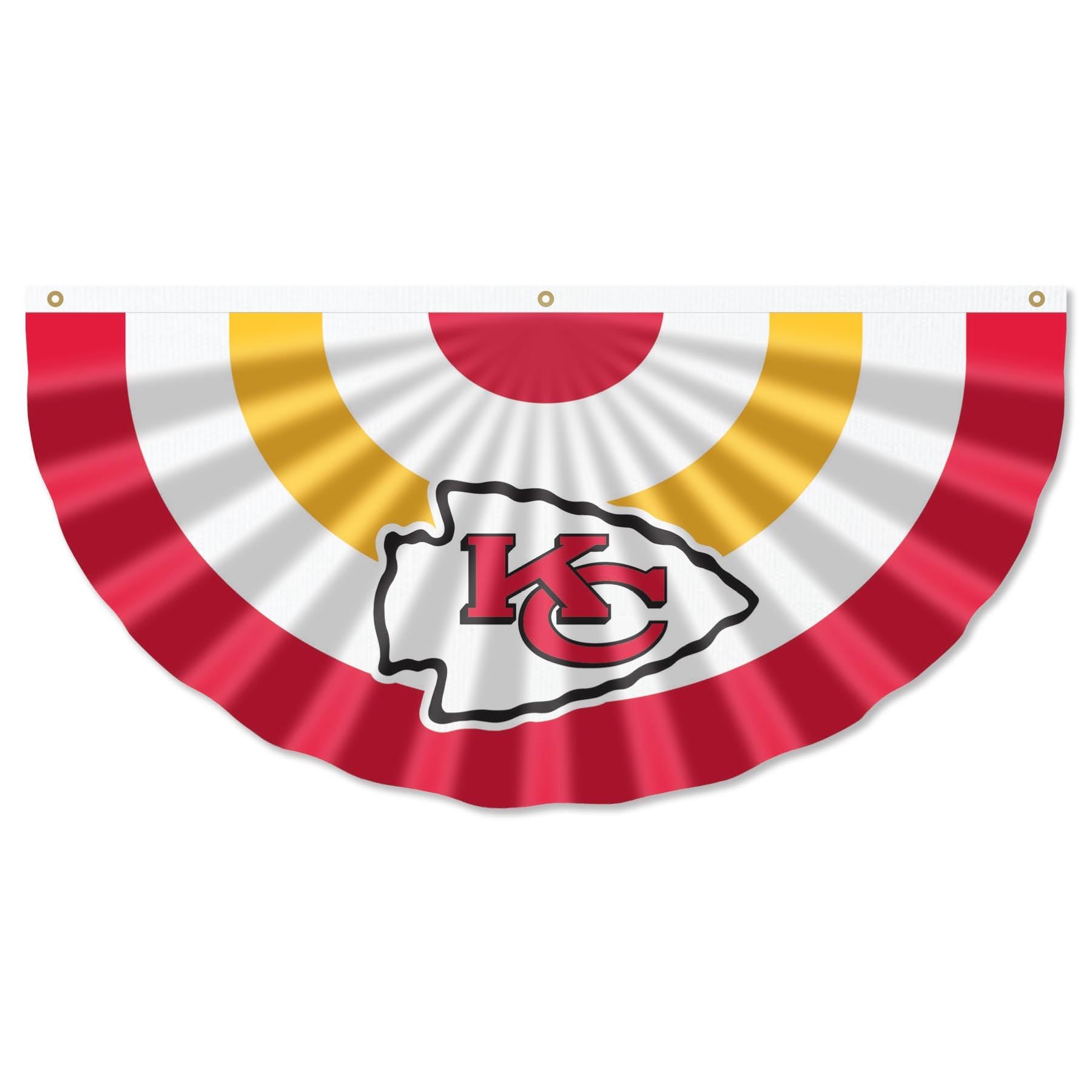 WinCraft Kansas City Chiefs Bunting Pleated Fan Banner - NFL Team Spirit Decoration for Game Day, Tailgate Parties & Home Decor