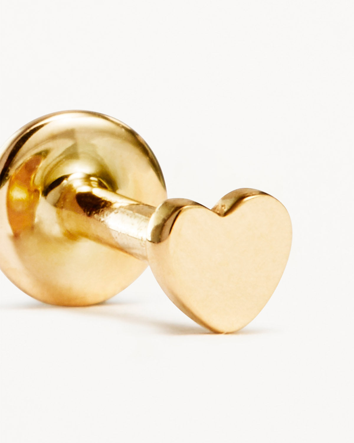 14K Solid Gold Sweetheart Cartilage Flatback Earrings - Dainty Heart Stud Earrings for Women - Perfect for Everyday Wear, Gifts & Special Occasions