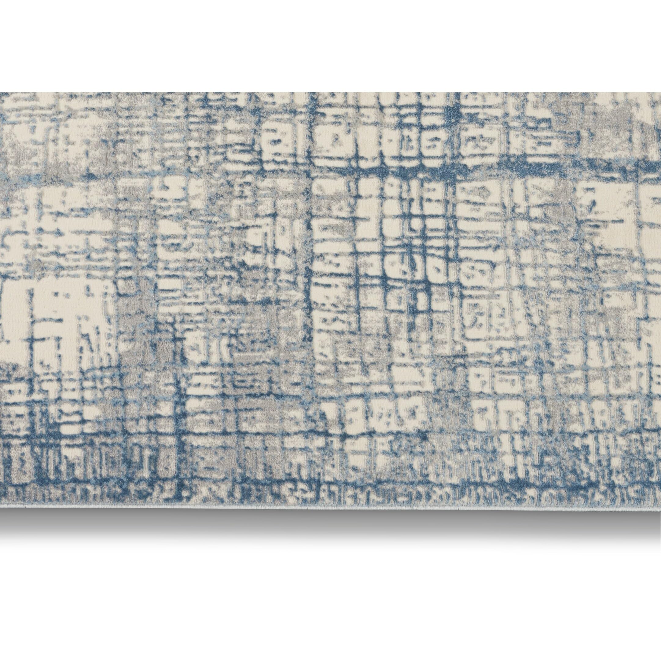 Calvin Klein Rush Ivory Blue 6' x 9' Modern Abstract Area Rug - Easy to Clean, Non-Shedding for Bedroom, Living Room, Dining Room & Kitchen | Perfect for Contemporary Home Decor & High-Traffic Areas