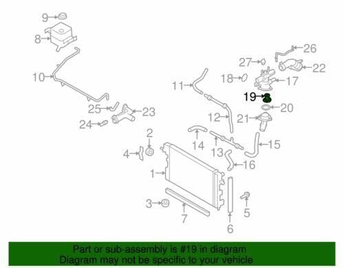 Ford 5F9Z-8575-AA Thermostat Assembly - Replacement Engine Cooling System Part for Ford Vehicles | Perfect for Engine Overheating Prevention & Temperature Regulation