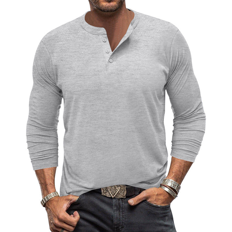 Men's Long Sleeve Crew Neck T-Shirt - Soft Cotton Casual Shirt for Everyday Wear | Perfect for Work, Outings & Layering
