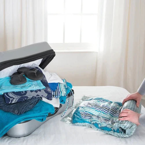 4-Piece Travel Storage Bags Set (1 Small, 2 Medium, 1 Large) - Perfect for Luggage Organization, Packing Cubes & Clothes Storage - Ideal for Vacations, Business Trips & Camping