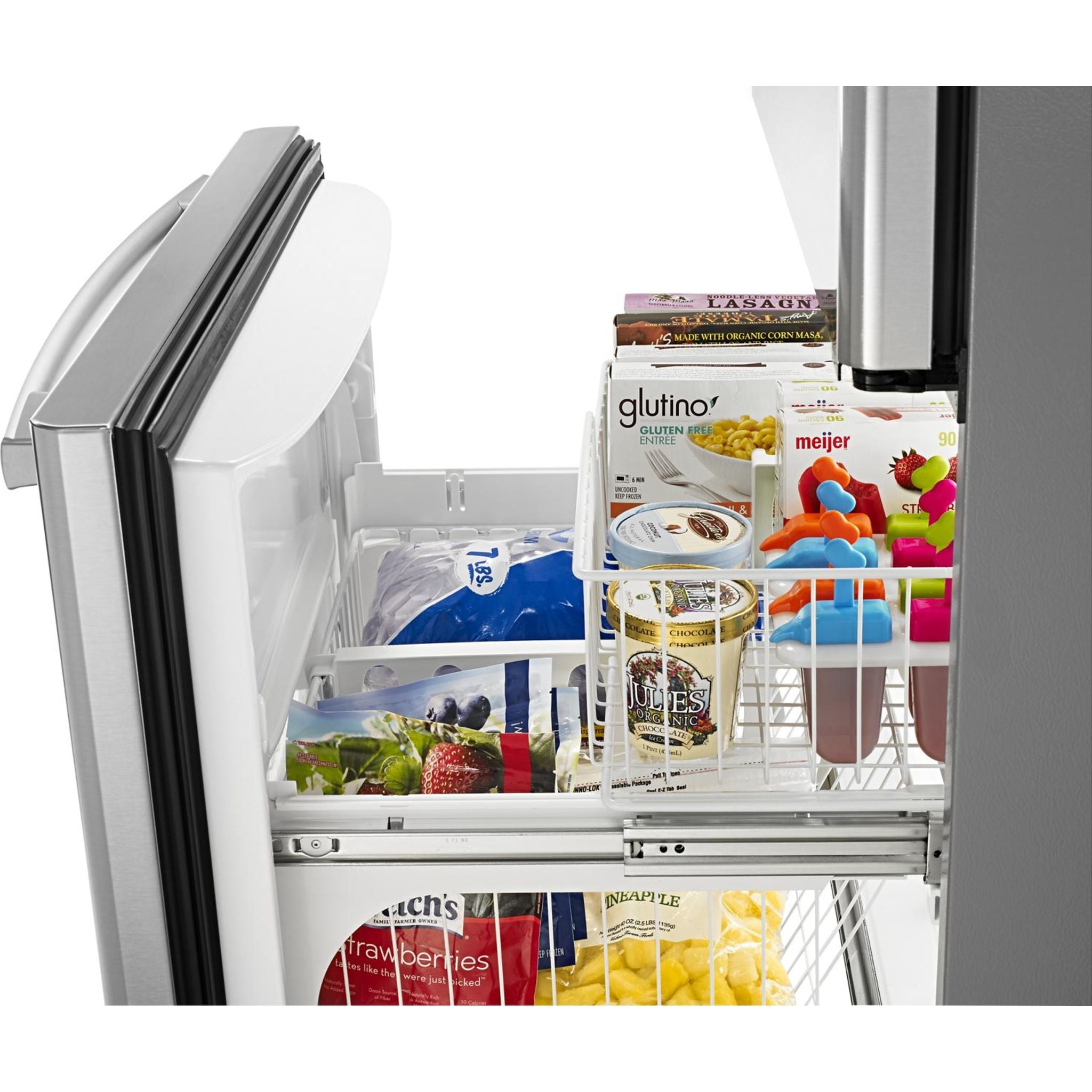 Amana ABB1924BRW Bottom Mount Refrigerator - 18.2 Cu. Ft. White Energy Star Rated for Kitchen & Home Use