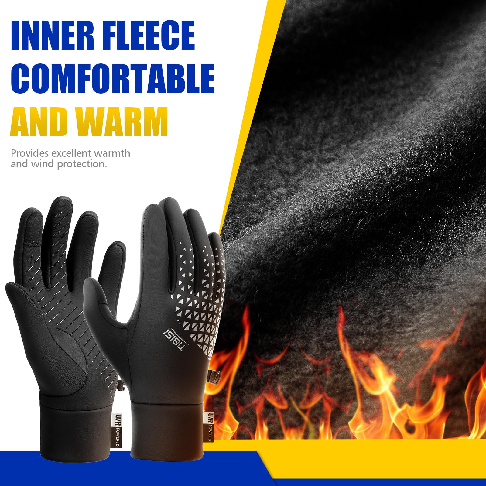 Thermal Touch Screen Winter Gloves for Men & Women - Warm Windproof Cycling, Running, Hiking & Driving Gloves - Perfect for Outdoor Sports & Cold Weather Activities
