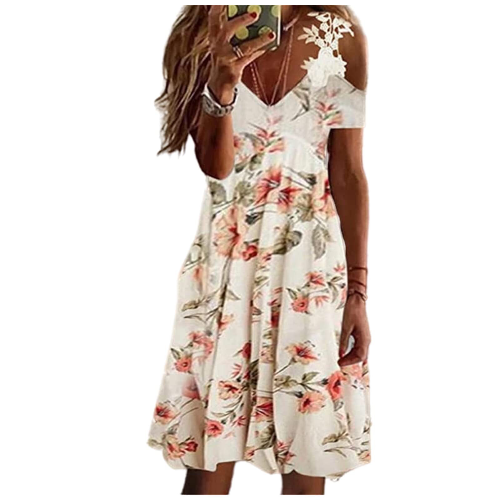 Women's Summer Midi Dress - Sleeveless Loose Fit Casual Plain Short Dress with Pockets | Perfect for Beach, Vacation & Everyday Wear