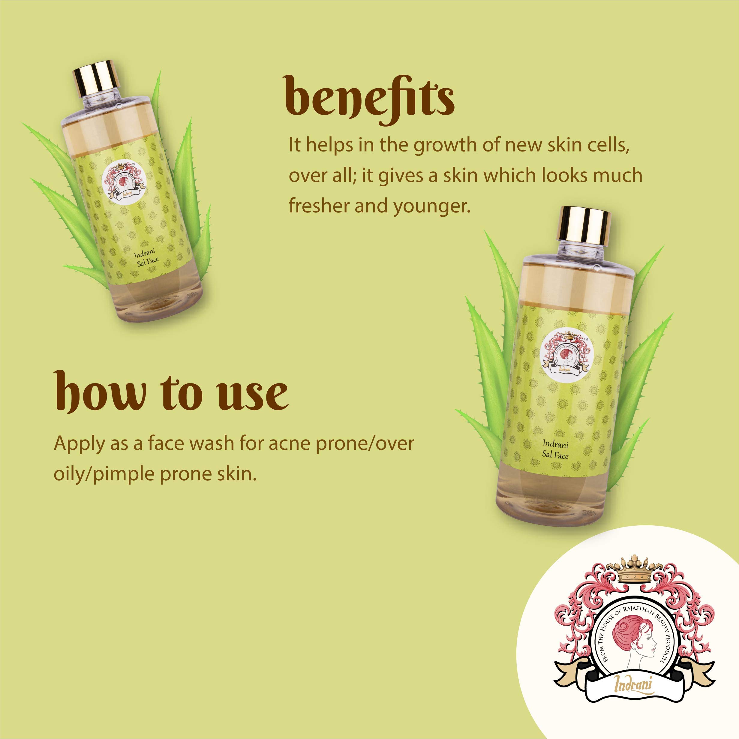 Indrani Sal Face Cream 50ml - Natural Skincare for Glowing & Hydrated Skin | Perfect for Daily Moisturizing & Night Care Routine