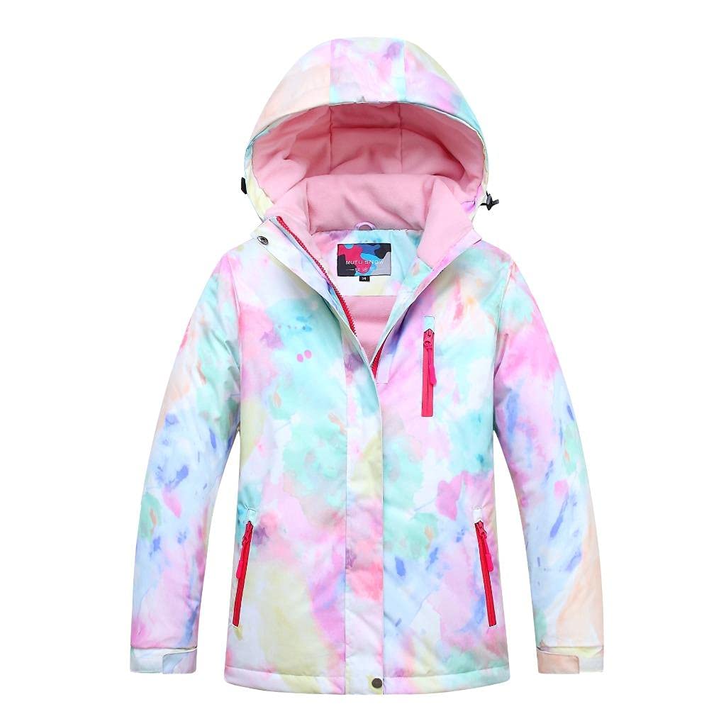 WOWULOVELY Girls Winter Ski Suit - Thickened Warm Hooded Snowsuit & Pants Set for Toddlers - Perfect for Skiing, Snowboarding & Outdoor Winter Play