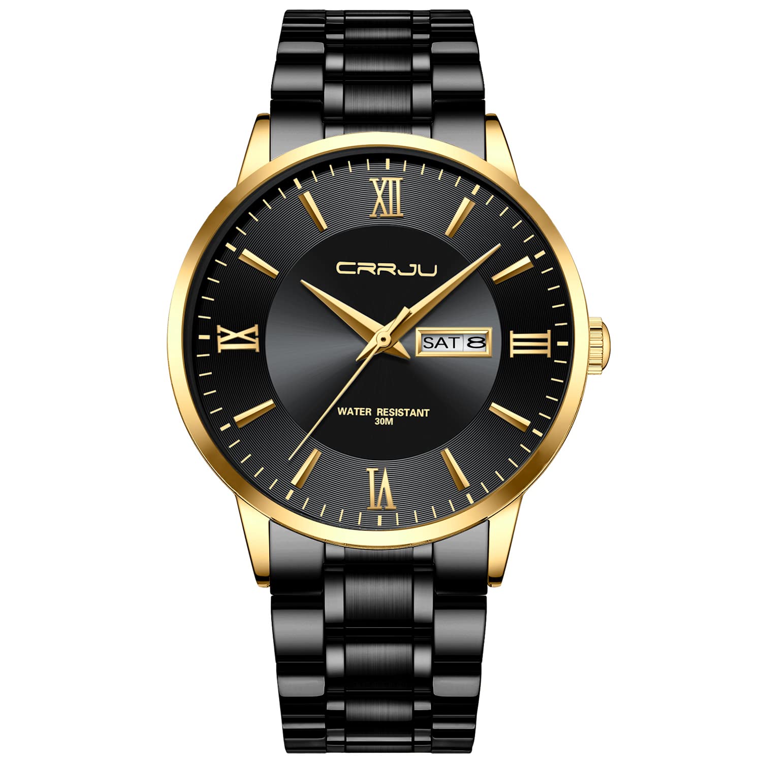 Luxury Stainless Steel Men's Watch - Business Chronograph Analog Quartz Wristwatch with Date for Professionals | Perfect for Office, Formal Events & Daily Wear
