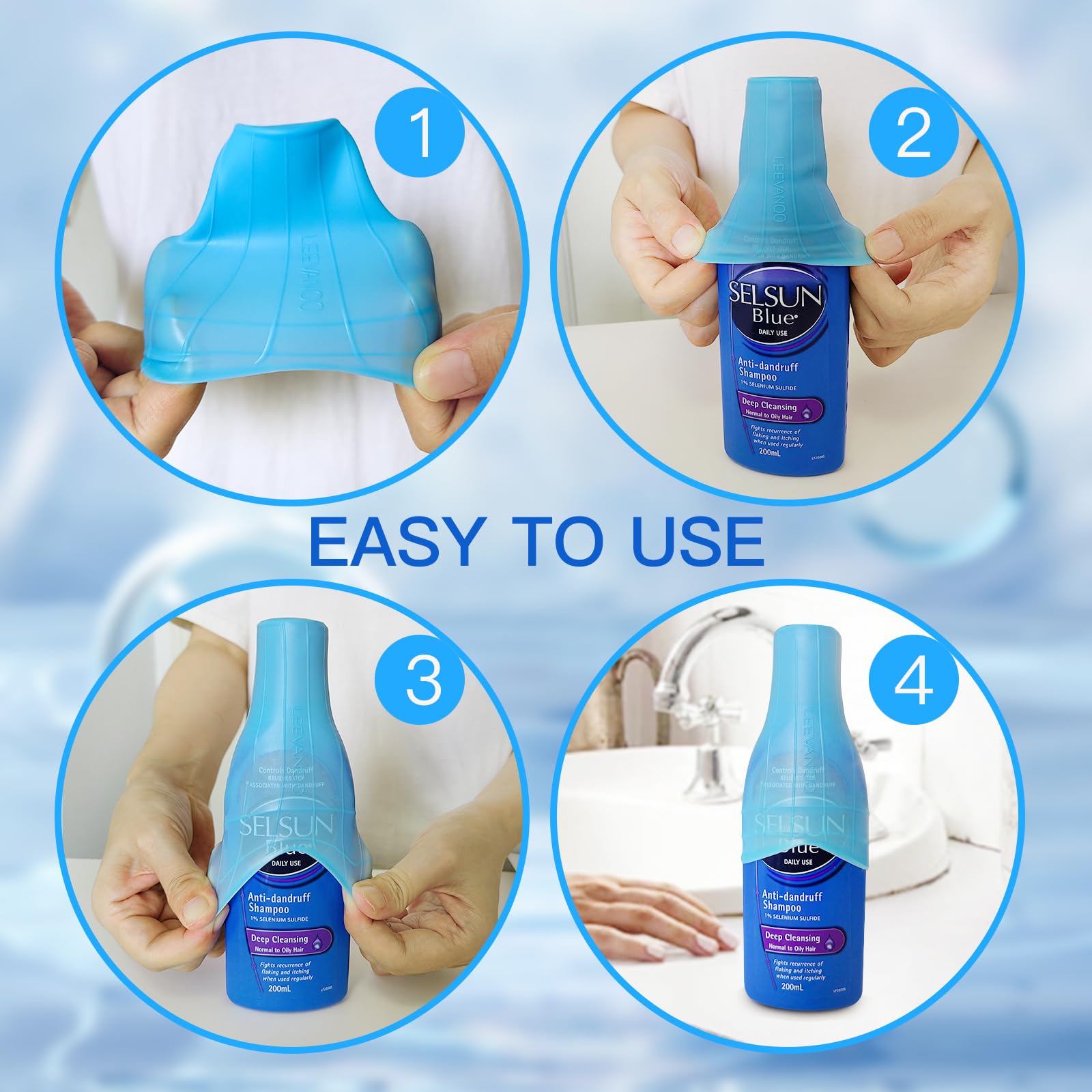 8 Pack Silicone Leak Proof Toiletry Sleeves - Reusable Elastic Travel Bottle Covers for Shampoo, Lotion & Cosmetics | TSA Approved Leak-Proof Solution for Women's Travel Essentials | Perfect for Airplane, Gym & Vacation Toiletries