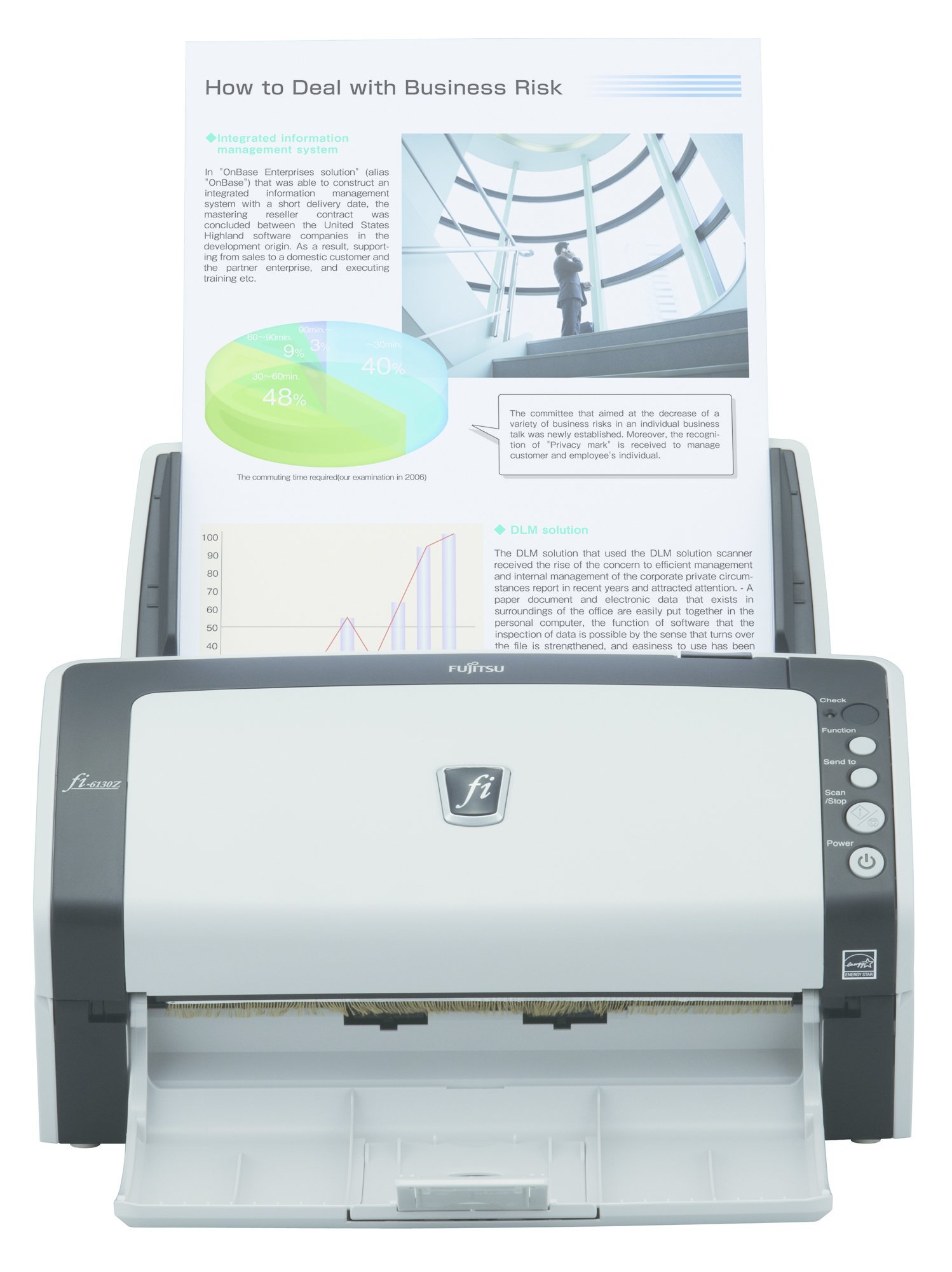 Fujitsu FI-6130Z High-Speed A4 Document Scanner with ADF - Certified Renewed | Perfect for Office, Home & Small Business Document Digitizing