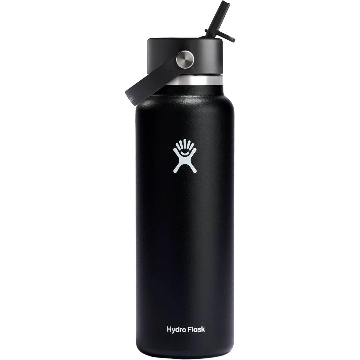 40 oz Wide Mouth Water Bottle with Flex Straw Cap - Insulated Stainless Steel Tumbler for Gym, Hiking & Outdoor Activities