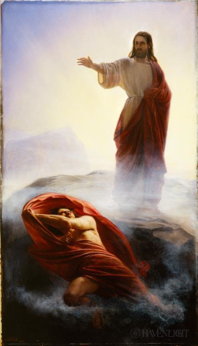Get Thee Hence, Satan - Religious Wall Art Decor for Home & Church - Perfect for Spiritual Protection & Biblical Inspiration